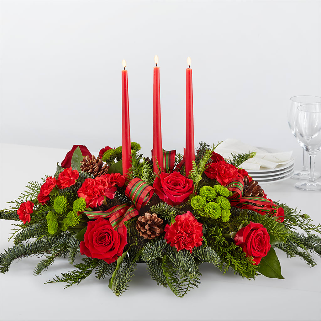 By the Candlelight Centerpiece – Floral Delights Etc, Daleville AL