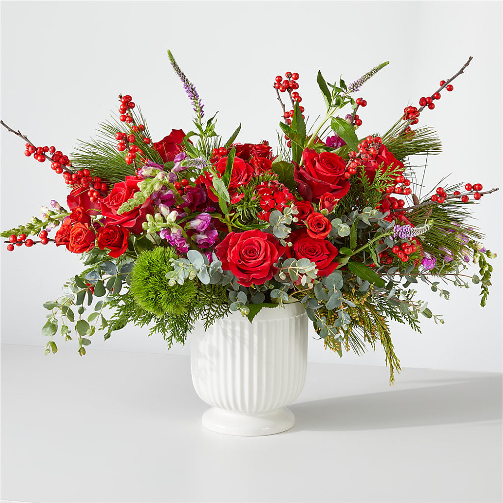Big Red Bow Bouquet – Floral Delights Etc, Daleville AL