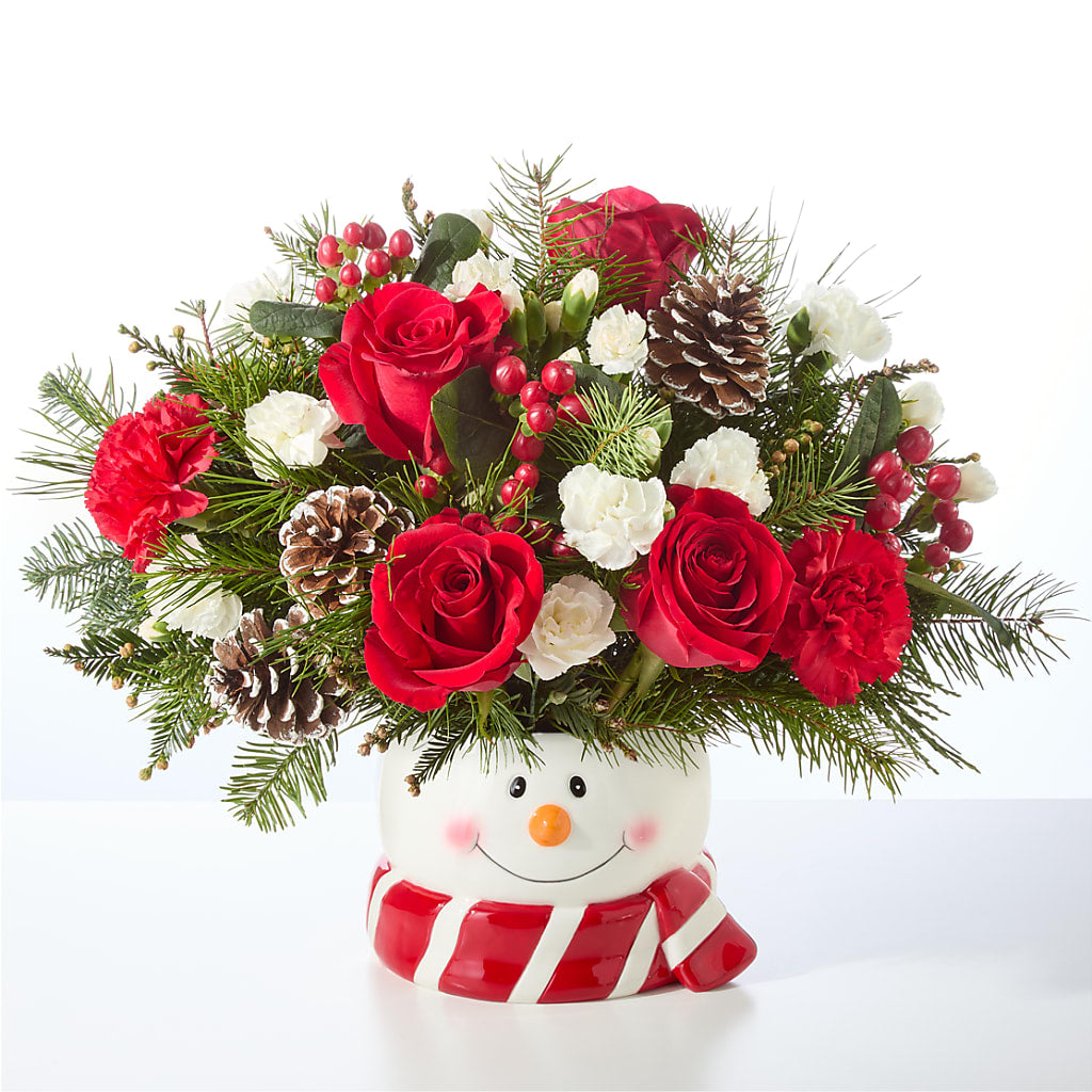 Jolly Snowman Bouquet – Floral Delights Etc, Daleville AL