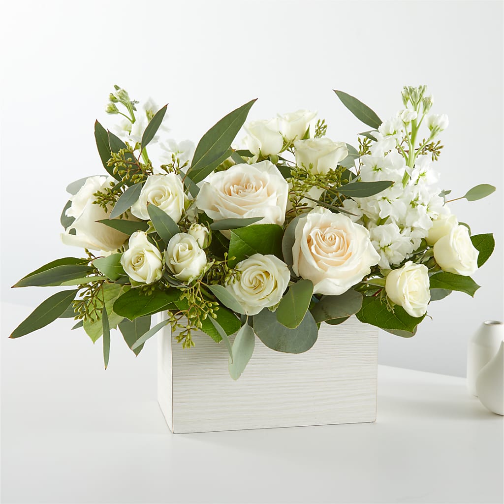 Fresh Linen Box Bouquet – Floral Delights Etc, Daleville AL
