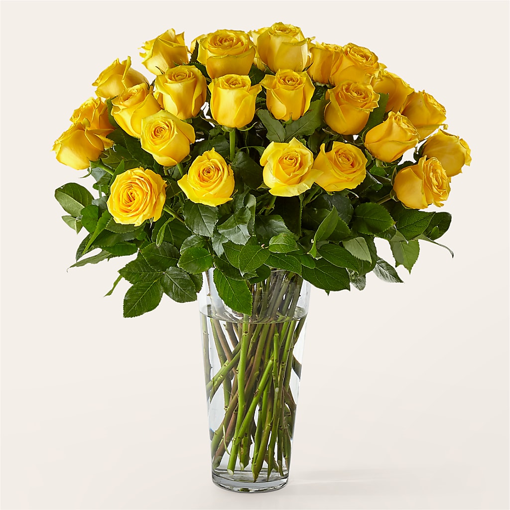 Long Stem Yellow Rose Bouquet – Floral Delights Etc, Daleville AL