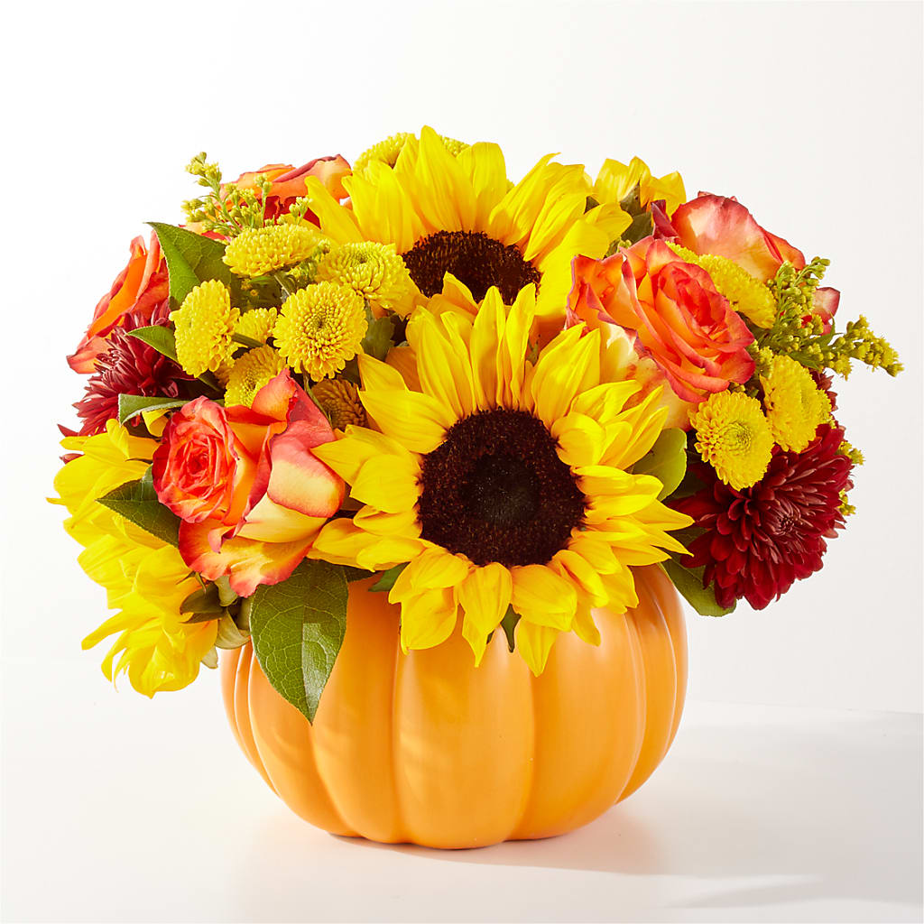 Golden Gourd Pumpkin Bouquet – Floral Delights Etc, Daleville AL
