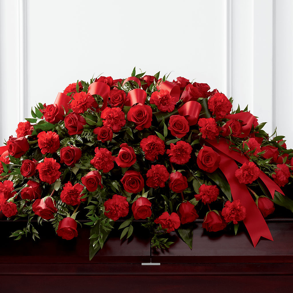 Tribute of Life Casket Spray – Floral Delights Etc, Daleville AL