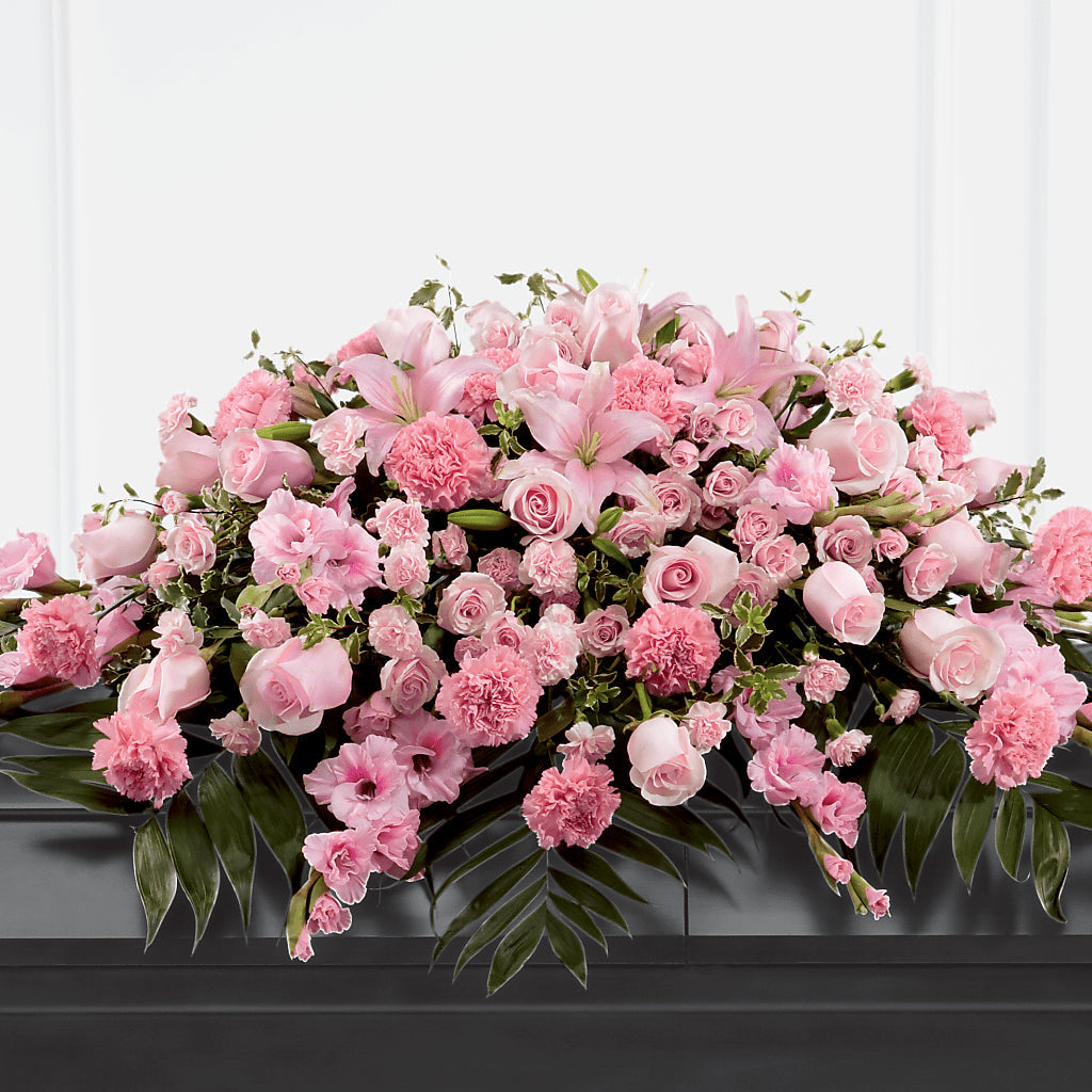 Garden of Comfort Casket Spray (Standard) – Floral Delights Etc, Daleville AL