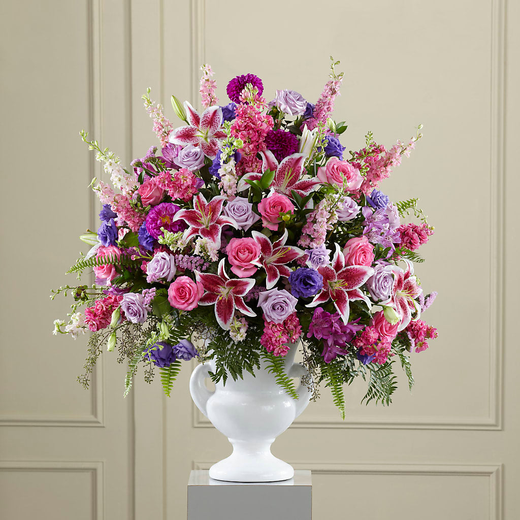 Peaceful Tribute Arrangement – Floral Delights Etc, Daleville AL