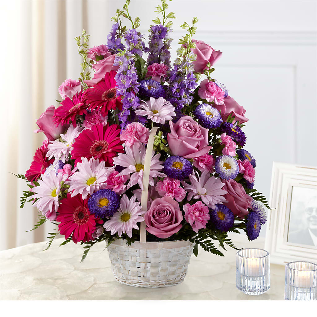 Pastel Peace Basket – Floral Delights Etc, Daleville AL