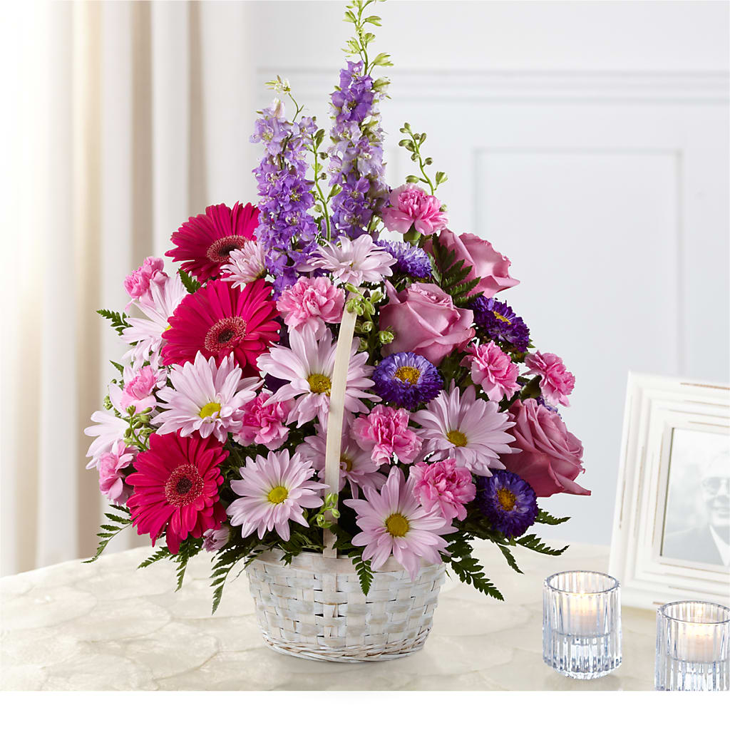 Pastel Peace Basket – Floral Delights Etc, Daleville AL