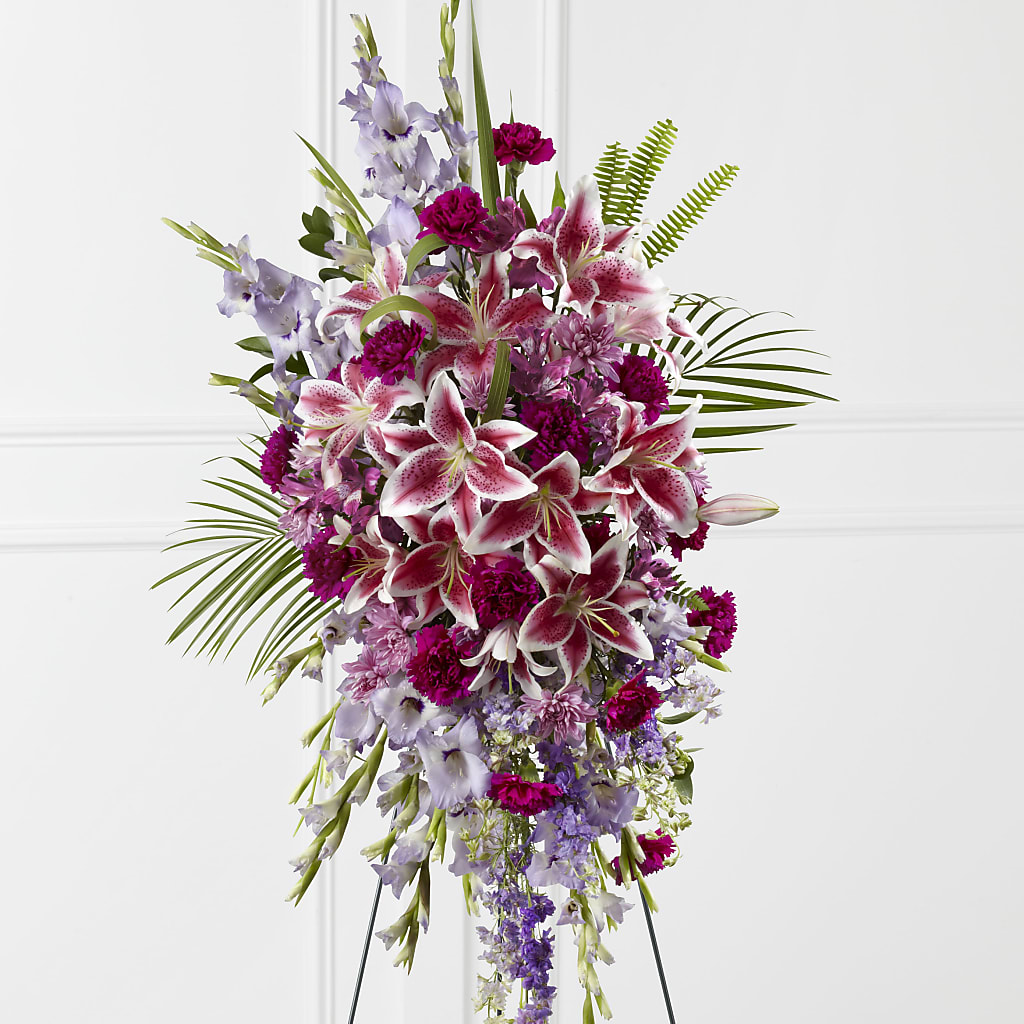 Tender Touch Standing Spray – Floral Delights Etc, Daleville AL