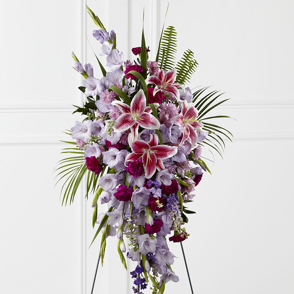 Tender Touch Standing Spray – Floral Delights Etc, Daleville AL