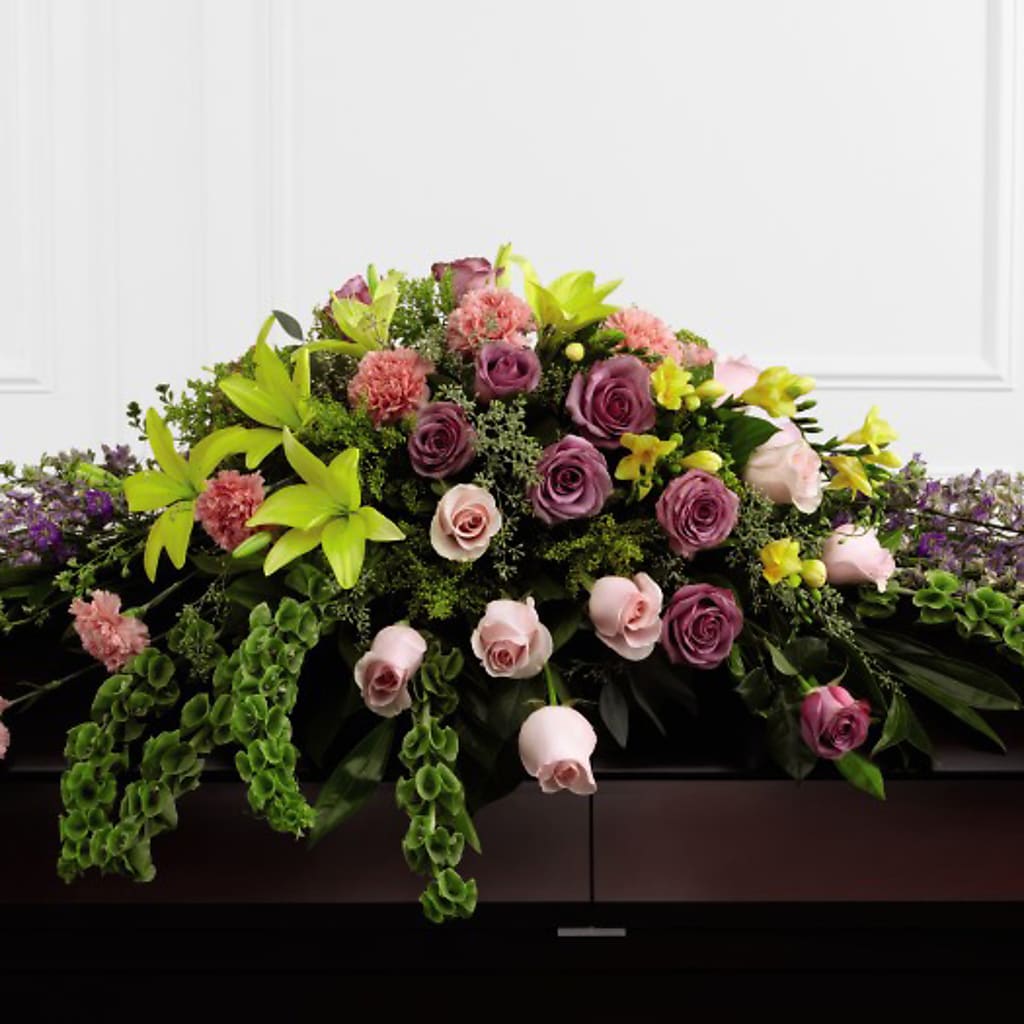 Forever Beloved Casket Spray – Floral Delights Etc, Daleville AL