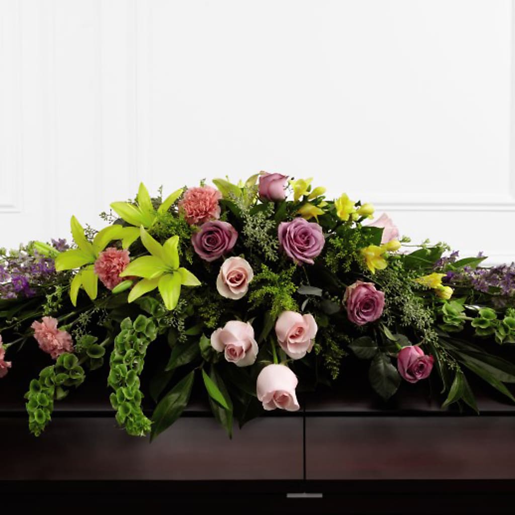 Forever Beloved Casket Spray – Floral Delights Etc, Daleville AL