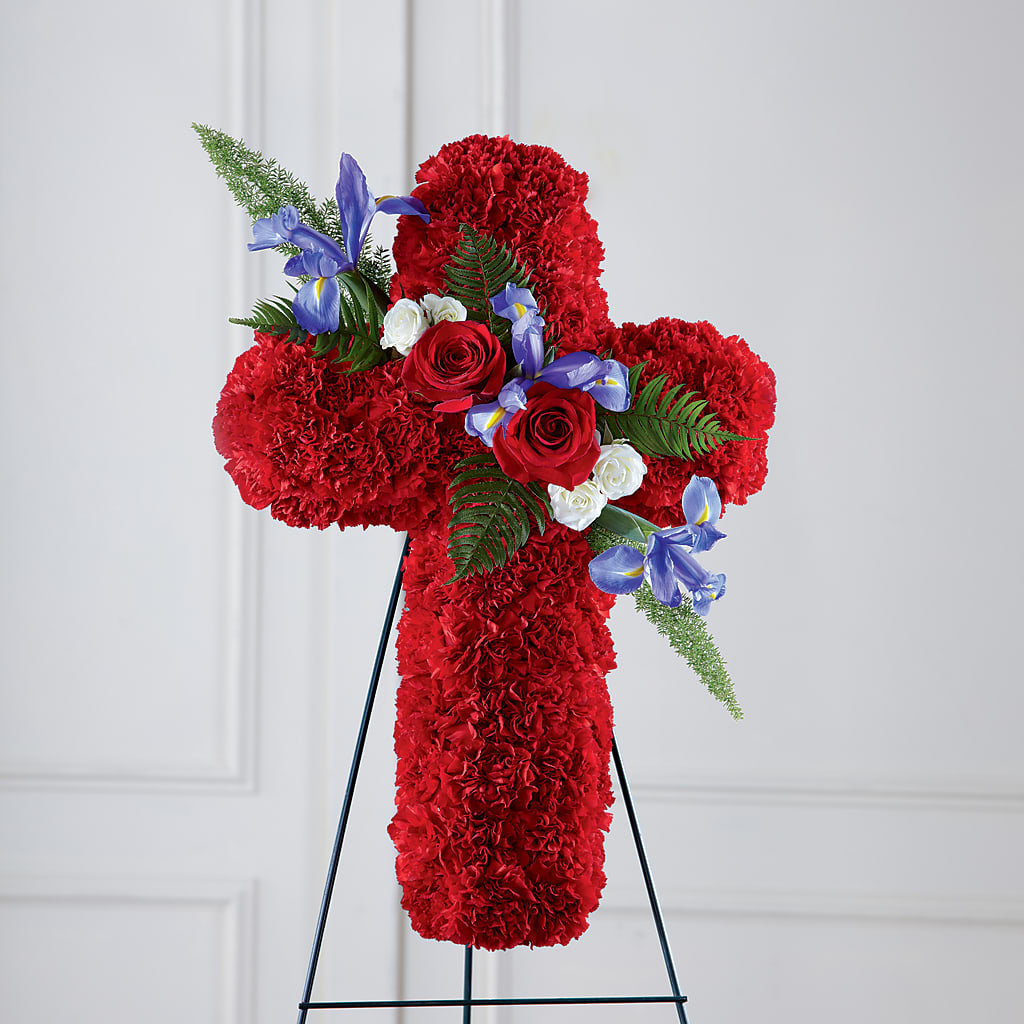 Faithful Hero Floral Cross – Floral Delights Etc, Daleville AL