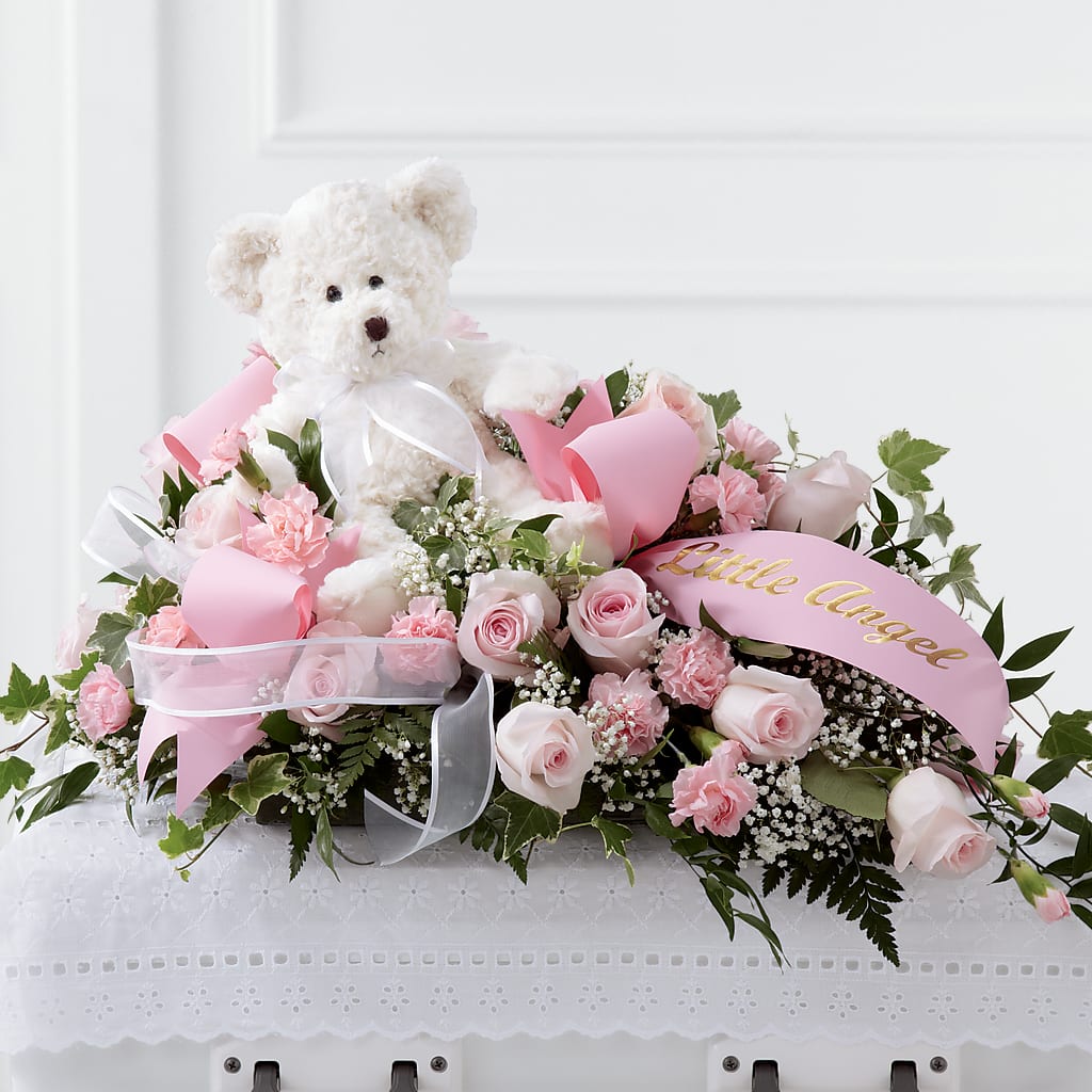 Touch of Sympathy Casket Spray – Floral Delights Etc, Daleville AL