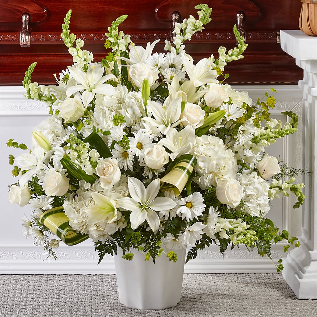 Thoughts of Tranquility Floor Basket – Floral Delights Etc, Daleville AL