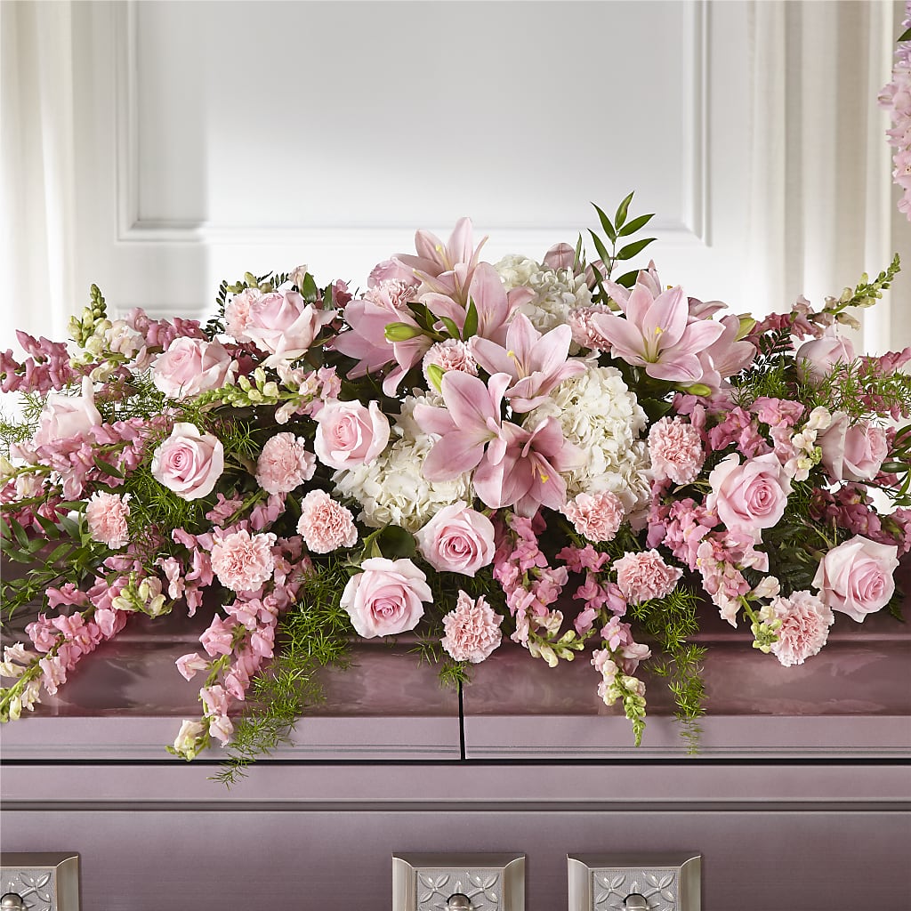 Life & Remembrance Casket Spray – Floral Delights Etc, Daleville AL