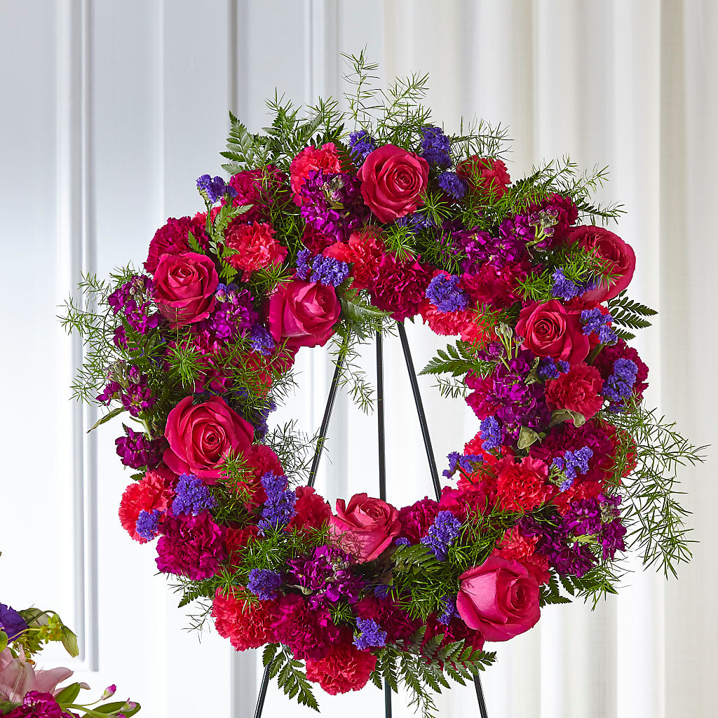 Calming Colors Wreath – Floral Delights Etc, Daleville AL