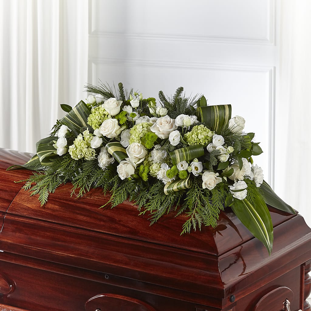 Hopeful Gesture Casket Spray – Floral Delights Etc, Daleville AL