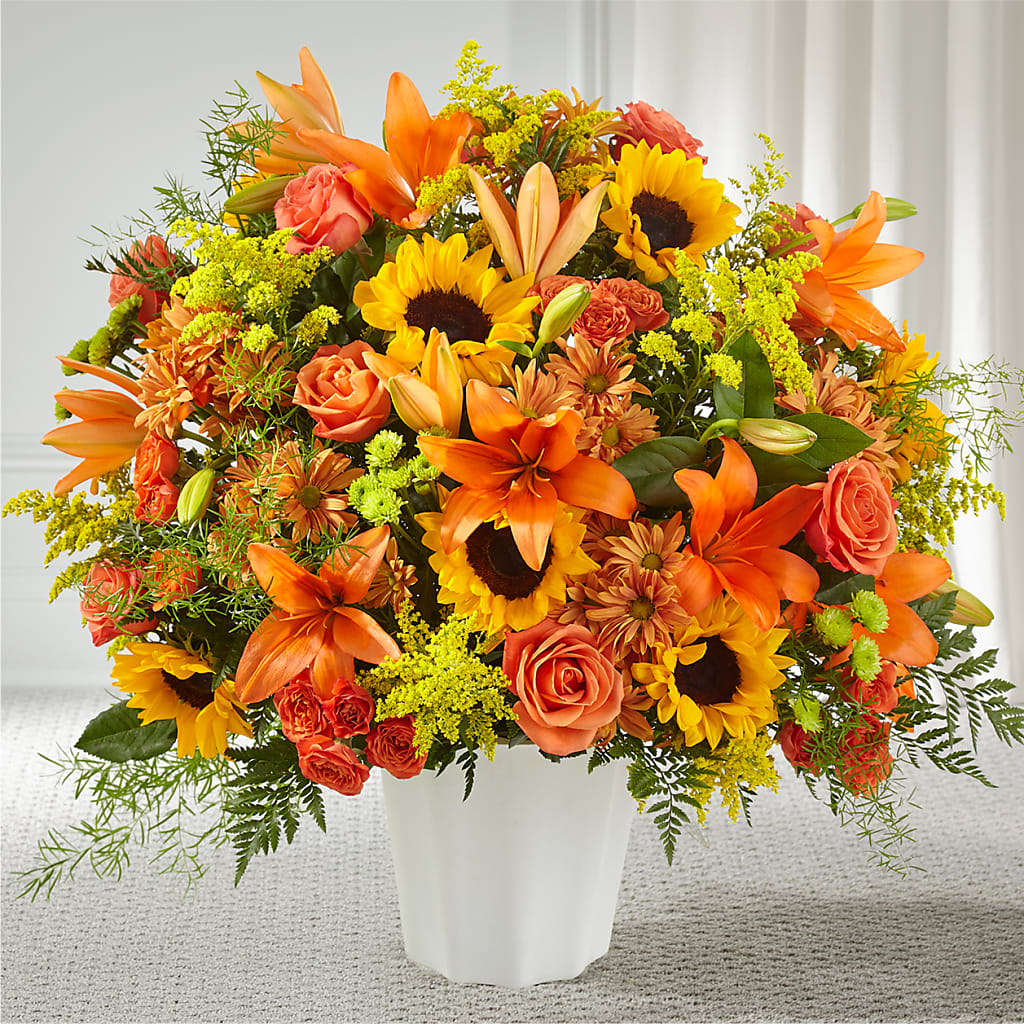 Harvest Thoughts Floor Basket – Floral Delights Etc, Daleville AL
