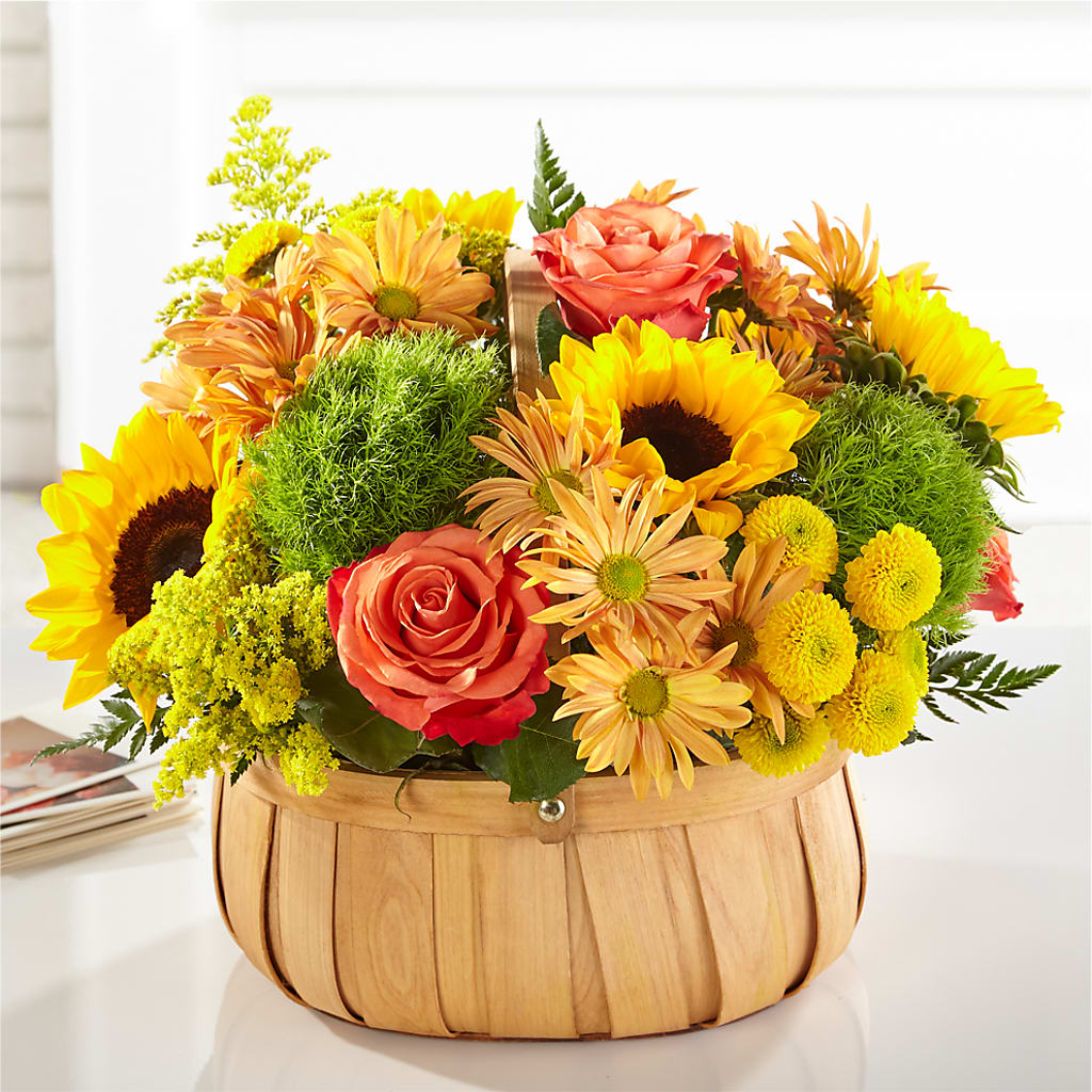 Harvest Sunflower Basket – Floral Delights Etc, Daleville AL