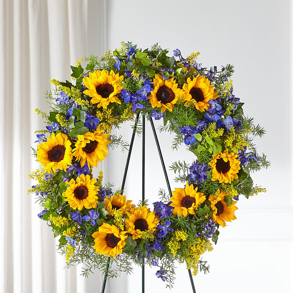 Bright Rays Wreath – Floral Delights Etc, Daleville AL