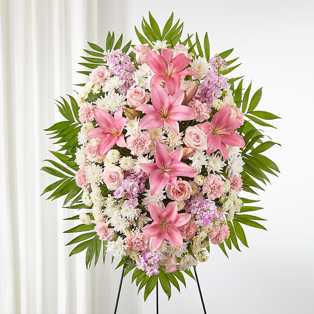 Offering Solace Standing Spray – Floral Delights Etc, Daleville AL