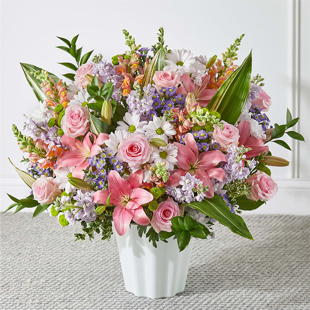Abundant Compassion Floor Basket – Floral Delights Etc, Daleville AL
