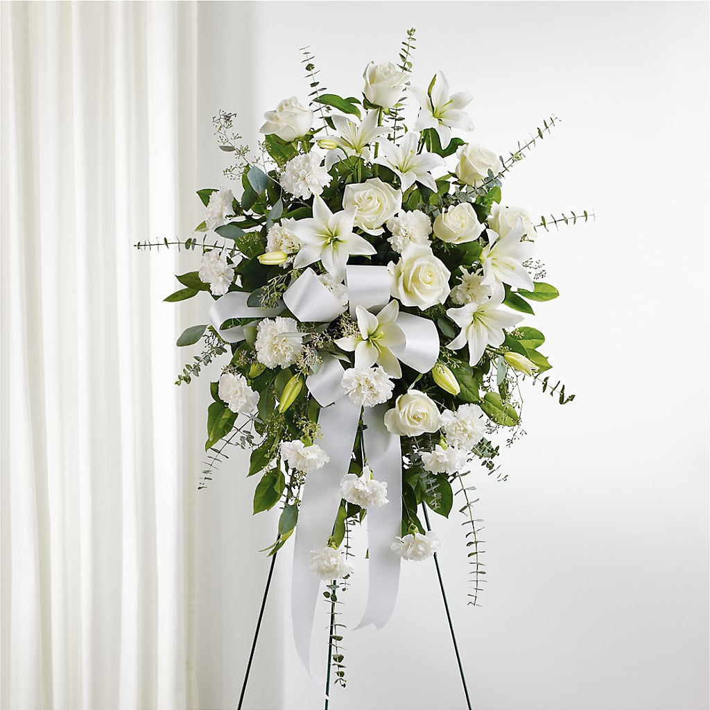 With Care Standing Spray – Floral Delights Etc, Daleville AL