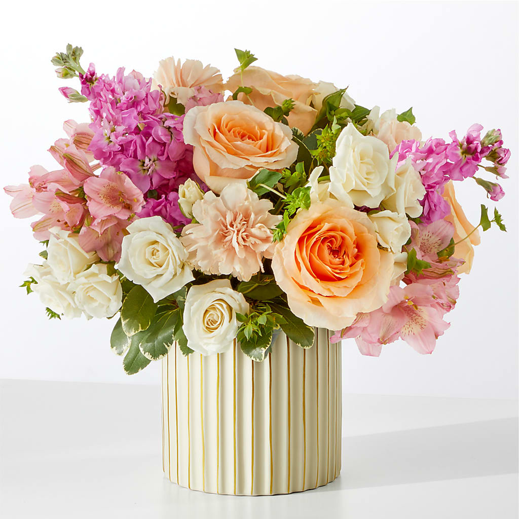 Paradise Bouquet with Ivory Vase – Floral Delights Etc, Daleville AL