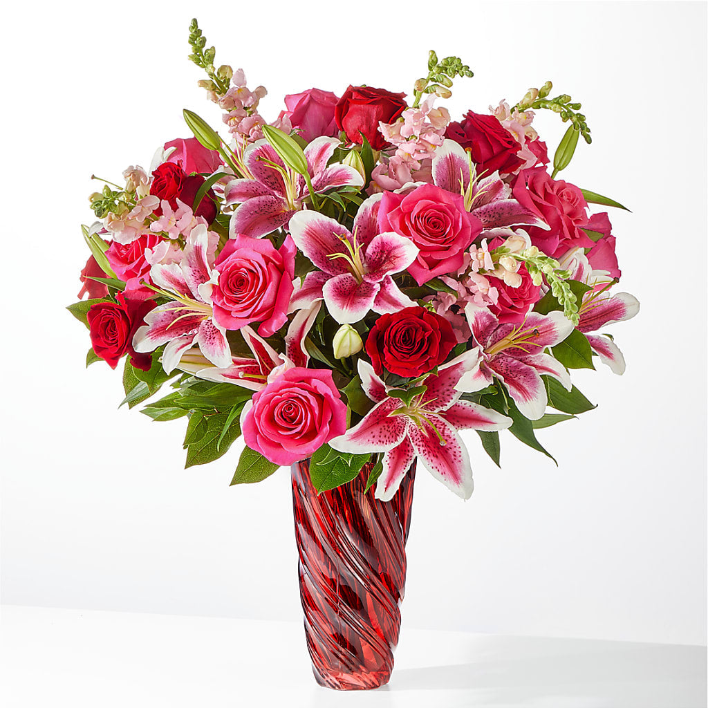 Always You Bouquet with Luxe Swirl Vase – Floral Delights Etc, Daleville AL