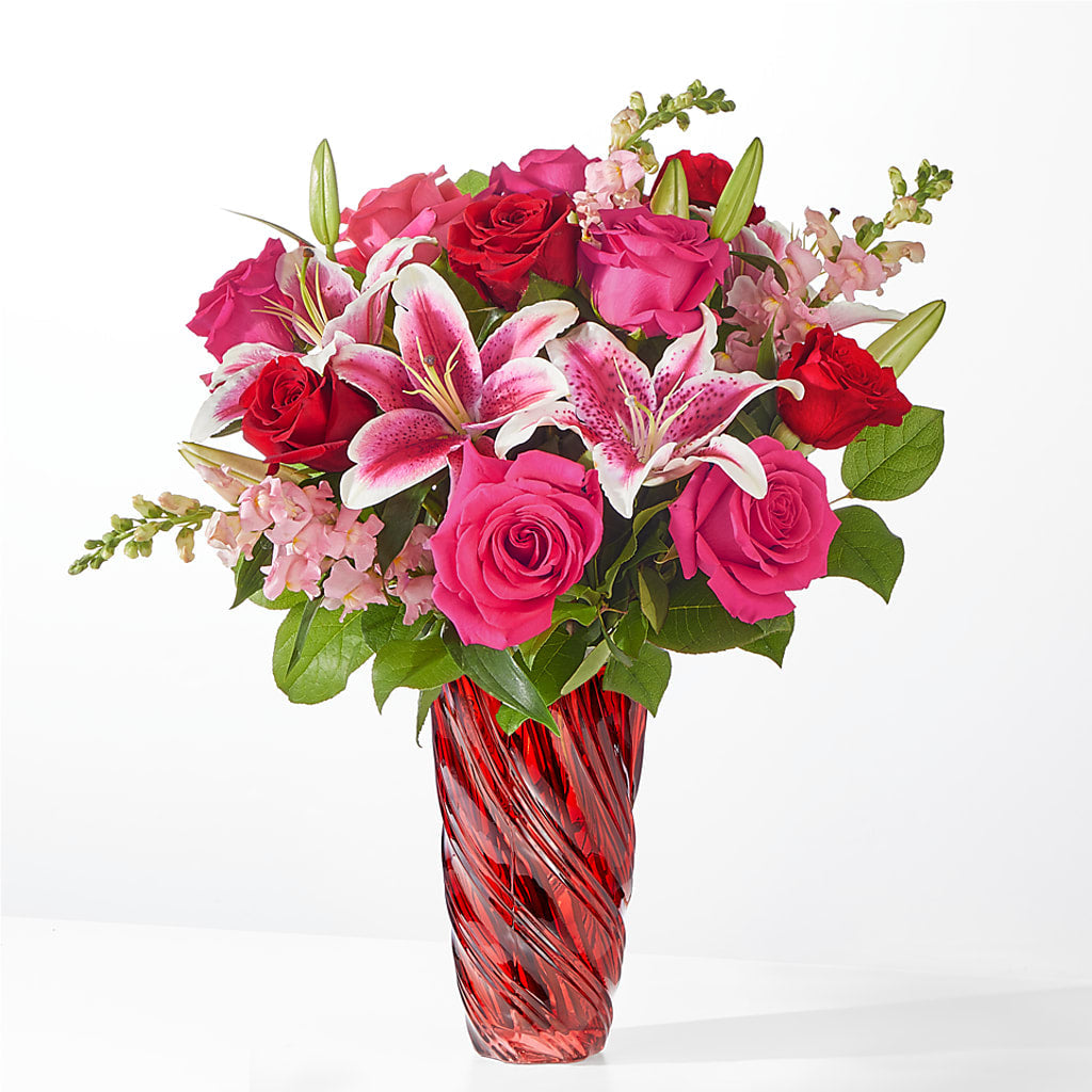 Always You Bouquet with Luxe Swirl Vase – Floral Delights Etc, Daleville AL