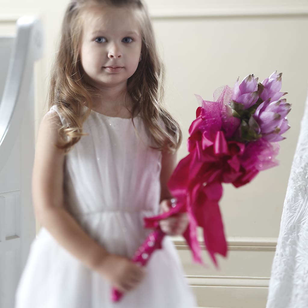 Sparkle Pink Flower Girl Bouquet – Floral Delights Etc, Daleville AL