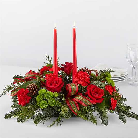 By the Candlelight Centerpiece –  Floral Delights Etc, Daleville AL