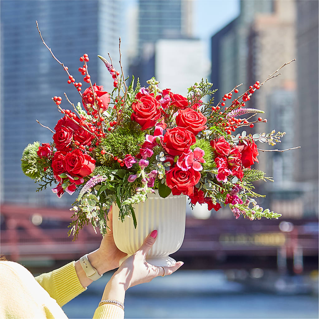 Big Red Bow Bouquet –  Floral Delights Etc, Daleville AL