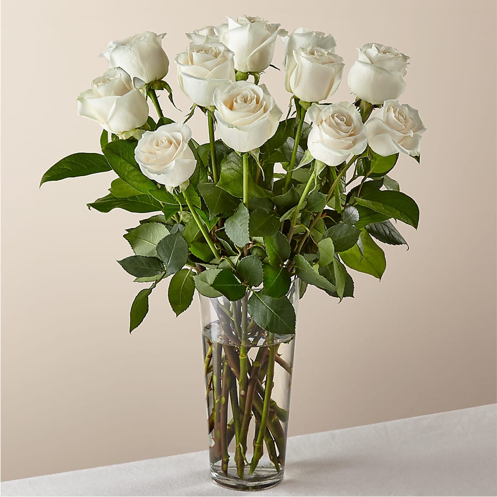 Long Stem White Rose Bouquet –  Floral Delights Etc, Daleville AL