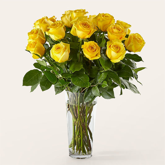 Long Stem Yellow Rose Bouquet – FLORAL DELIGHTS ETC, Daleville AL