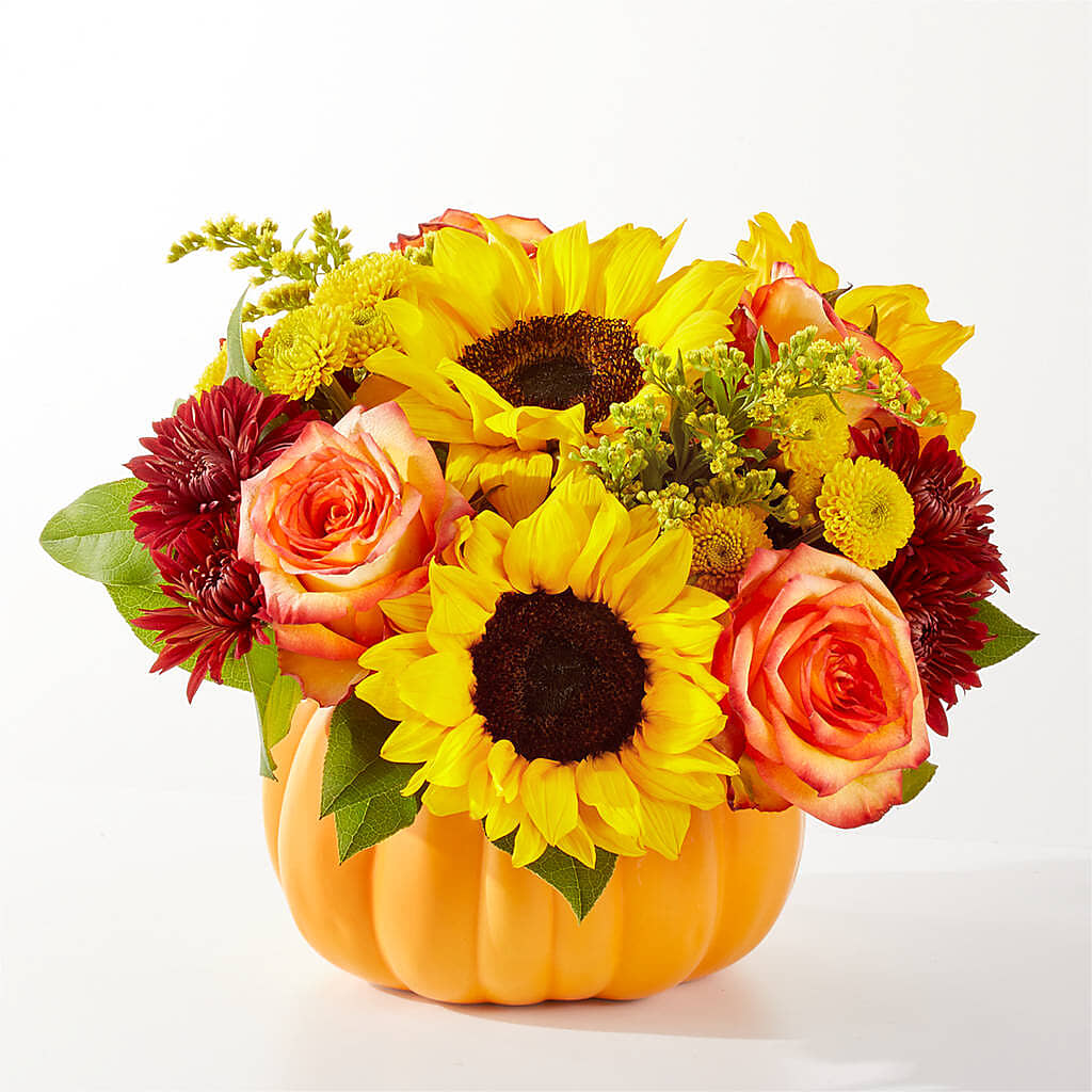 Golden Gourd Pumpkin Bouquet –  Floral Delights Etc, Daleville AL