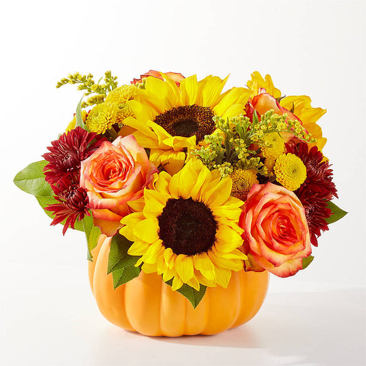 Golden Gourd Pumpkin Bouquet –  Floral Delights Etc, Daleville AL