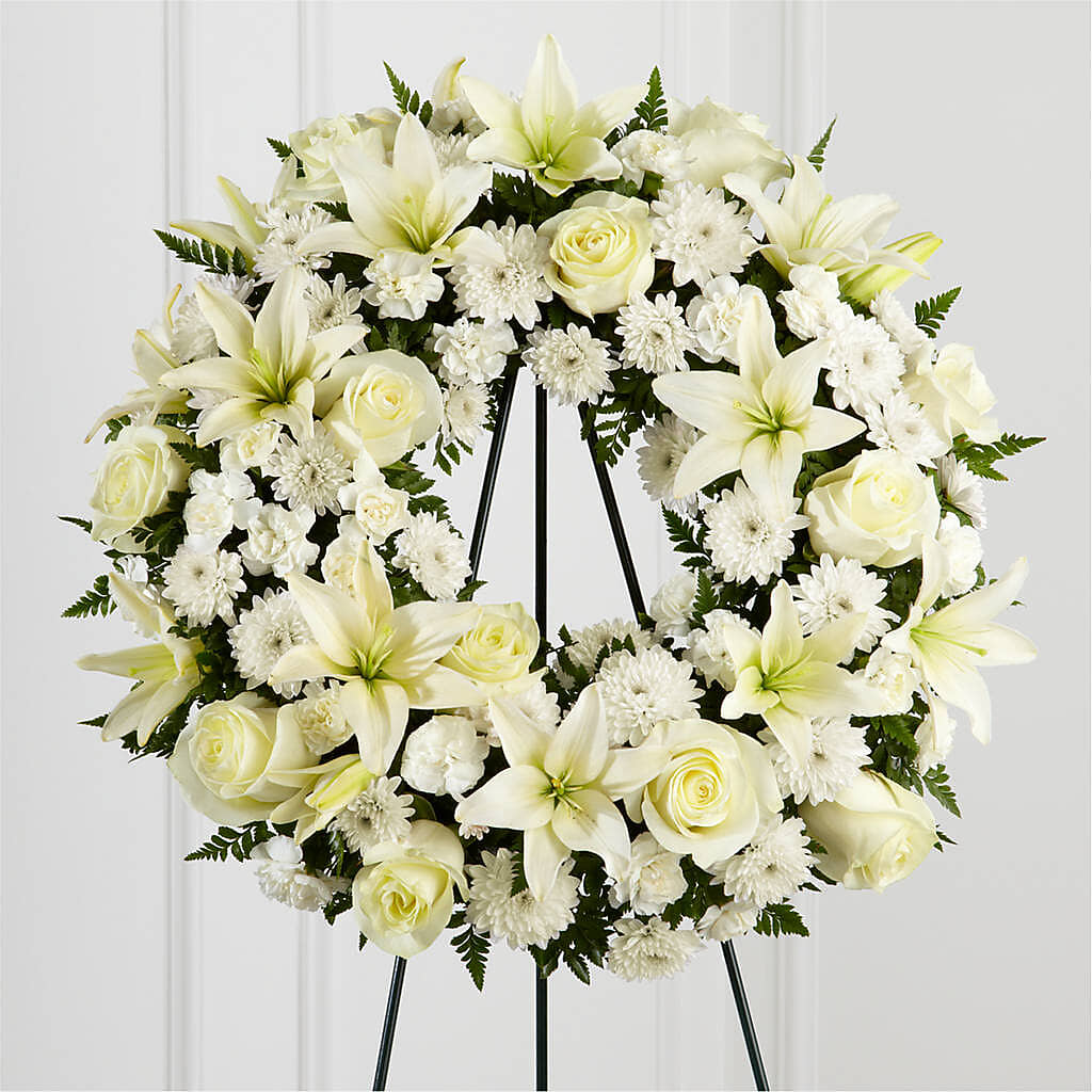Treasured Tribute Wreath –  Floral Delights Etc, Daleville AL