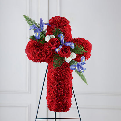 Faithful Hero Floral Cross –  Floral Delights Etc, Daleville AL