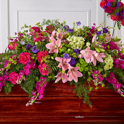 Radiant Tribute Casket Spray –  Floral Delights Etc, Daleville AL