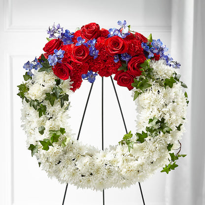 Patriotic Passion Wreath –  Floral Delights Etc, Daleville AL