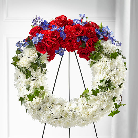 Patriotic Passion Wreath –  Floral Delights Etc, Daleville AL
