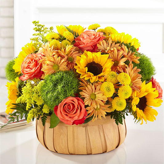 Harvest Sunflower Basket –  Floral Delights Etc, Daleville AL