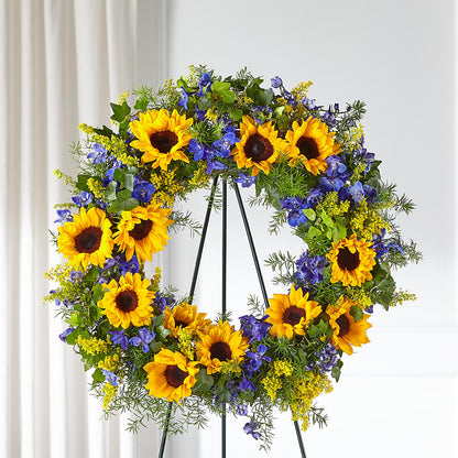 Bright Rays Wreath –  Floral Delights Etc, Daleville AL