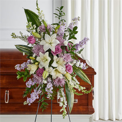 Grateful Hearts Standing Spray –  Floral Delights Etc, Daleville AL