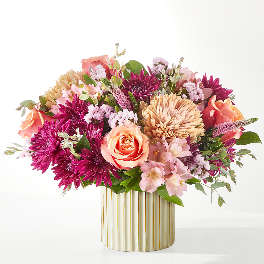 Berry Cobbler Bouquet with Ivory Vase –  Floral Delights Etc, Daleville AL