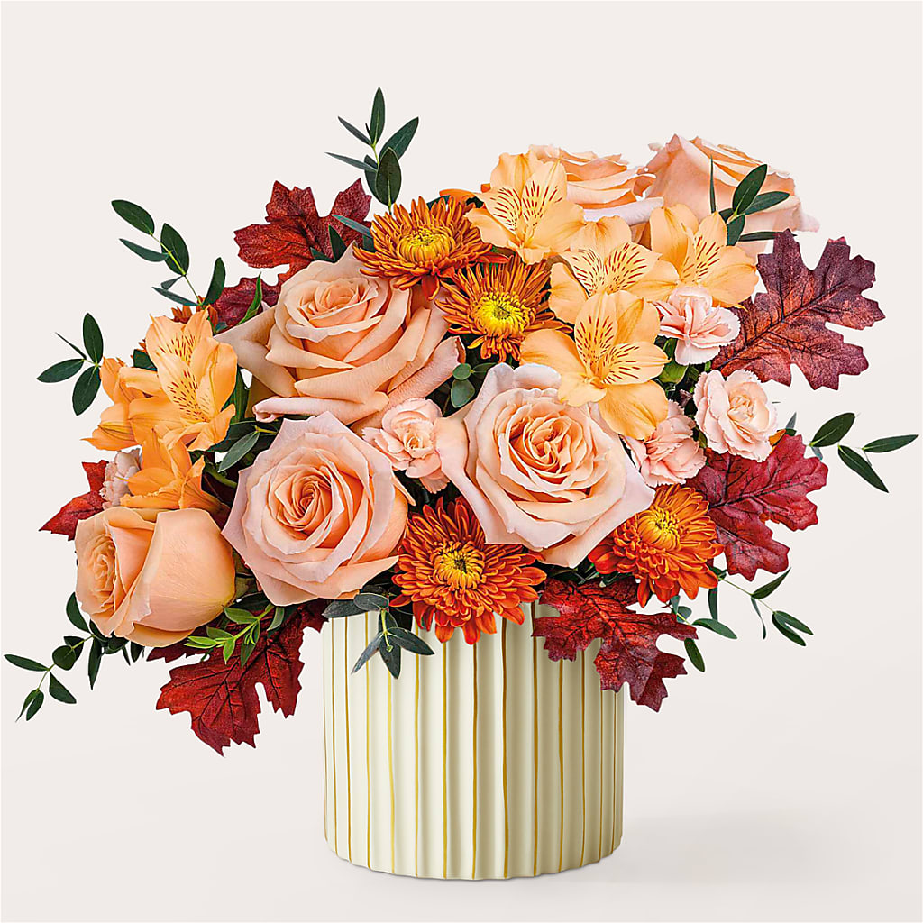 Spiced Latte Bouquet with Ivory Vase –  Floral Delights Etc, Daleville AL