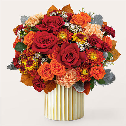 Merlot Bouquet with Ivory Vase –  Floral Delights Etc, Daleville AL