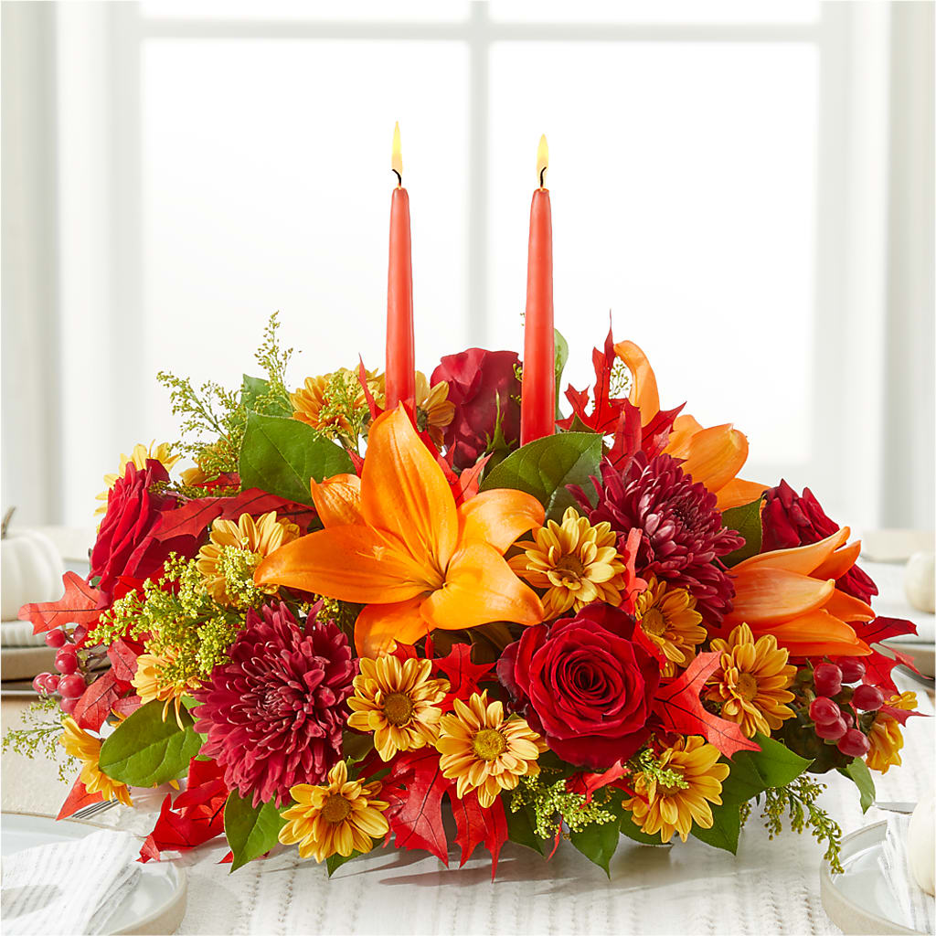 Autumn's Embrace Centerpiece –  Floral Delights Etc, Daleville AL