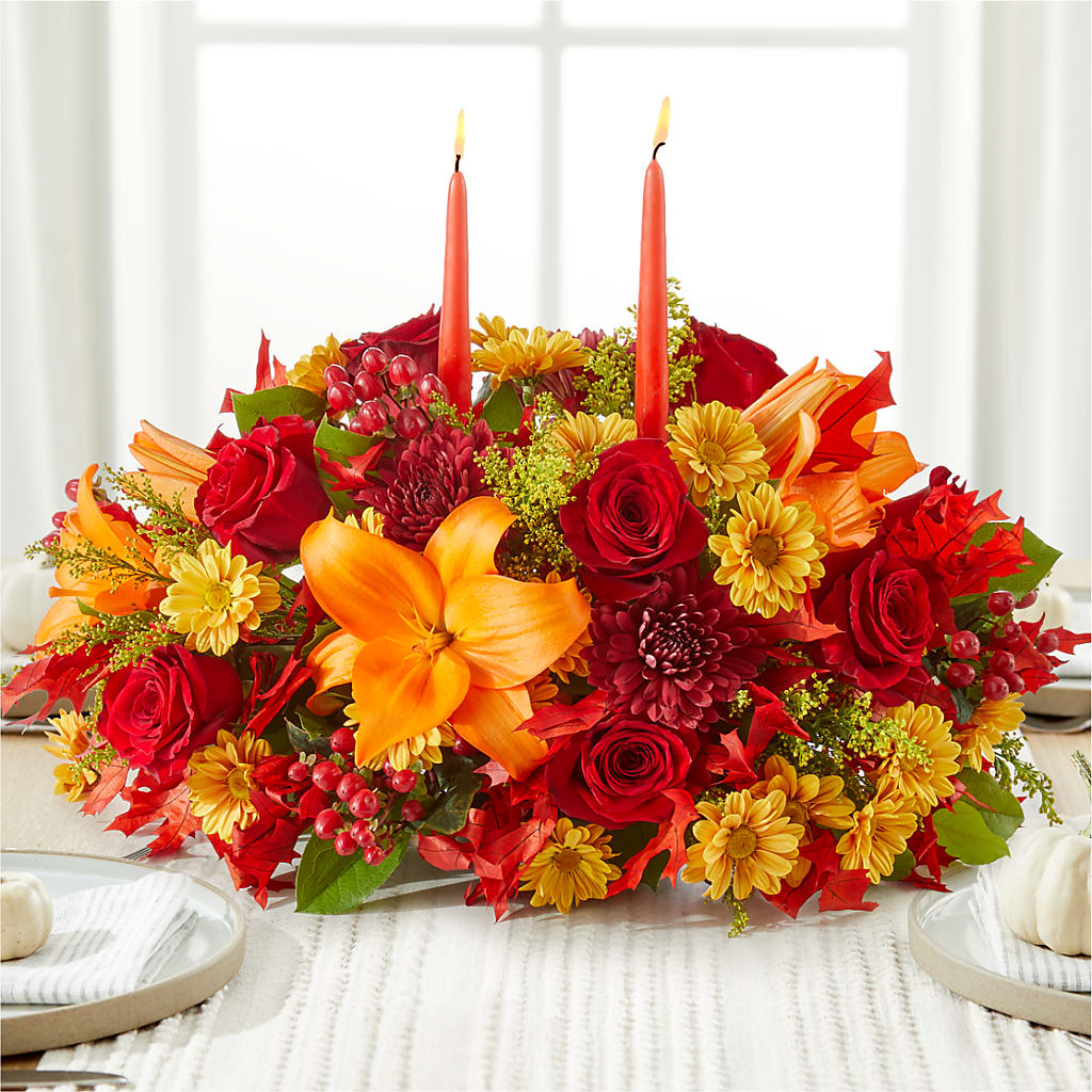Autumn's Embrace Centerpiece –  Floral Delights Etc, Daleville AL